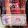 $75 gift certificate