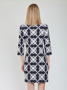 Alternative view of Intel Dress w/3/4 Length Sleeves in Dossier Print