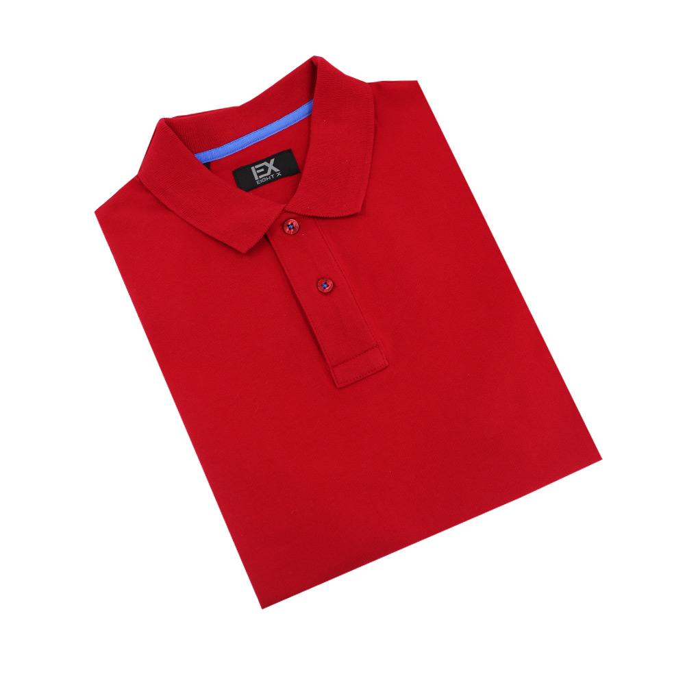 Red Polo with Blue EX Logo - From the Gecko Boutique