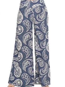 Alternative view of Jonah Palazzo Pant in Navy Paisley