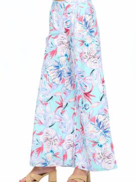 Alternative view of Jonah Palazzo Pants in Aqua Floral