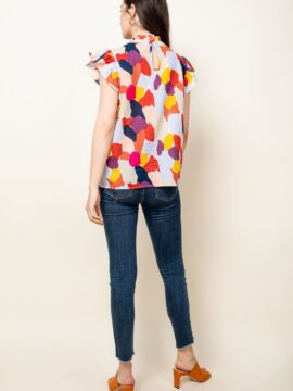 Alternative view of Watercolor Ruffle Sleeve Blouse