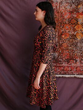 Alternative view of Callie Long Sleeve Wrap Dress Pink Spots