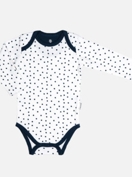 Alternative view of Bamboo Long Sleeve Bodysuit - Stars Dreamy White