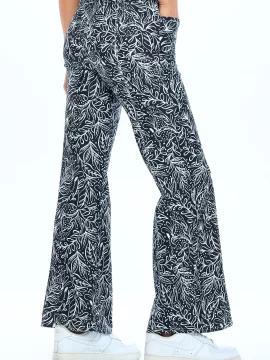 Alternative view of Mercedes Wide Leg Pants in Black/White