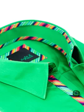 Alternative view of Green Shirt With Colorful Trim
