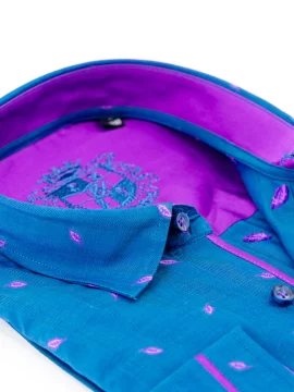 Alternative view of Indigo Fill Coupe Button Down Shirt