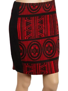 Printed Mini Skirt With Side Zipper